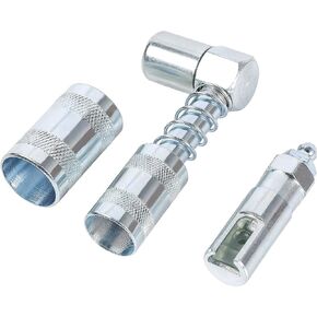ARES 54030 – 4-Piece Heavy Duty Grease Gun Coupler Set - Working Pressure Rating of 12,000 PSI - Knurled Bands Provide Non-Slip Grip - 4 Jaw Design for Secure Fit