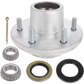 OCPTY Trailer Hub Wheel Bearing Kits for 1-1/4 Outer 1-3/4Inner Tapered Spindle Grease Seal for 5200 lb. -6000 lb. Axles 6 Bolt Lug Hot-Dipped Galvanized 15123 x 25580