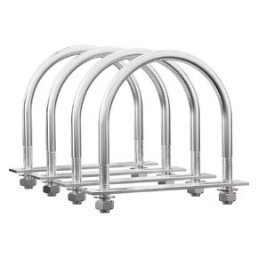 4 Sets 304 Stainless Steel Round Bend U-Bolts 3.5"(89mm) Inner Width 4.57"(116mm) Length M8 with Nuts, Frame Plate, Washers, Accessories for Boat Trailer Axle Sailboat Trailer