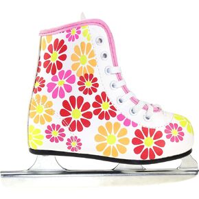 Shoe Girl's Little Rocket Double Runner Ice Skate, White, 8