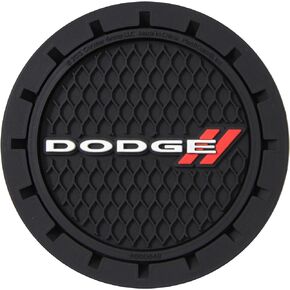 Plasticolor 000649R01 Dodge Logo Auto Car Truck SUV Cup Holder Coaster 2-Pack