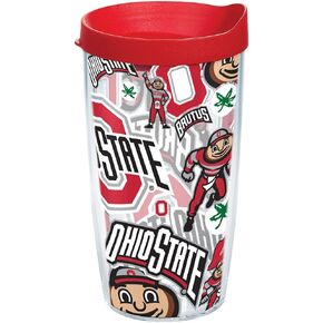 Tervis Made in USA Double Walled Ohio State Buckeyes Insulated Tumbler Cup Keeps Drinks Cold & Hot, 16oz, All Over