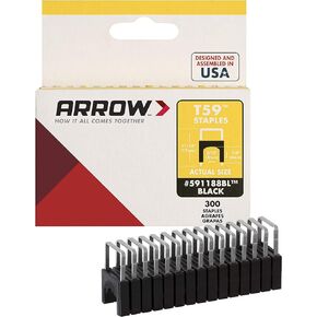 Arrow 591188BL T59 Insulated Black 1/4-Inch by 5/16-Inch, 5/16, 300 Count
