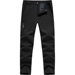 Men's Snow Skiing Pants Waterproof Insulated Winter Fleece Cargo Hiking Pants