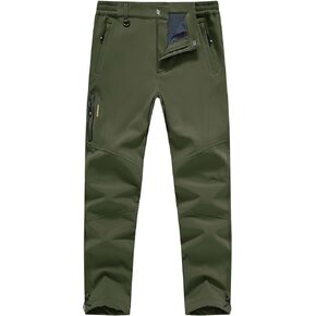 Men's Snow Skiing Pants Waterproof Insulated Winter Fleece Cargo Hiking Pants