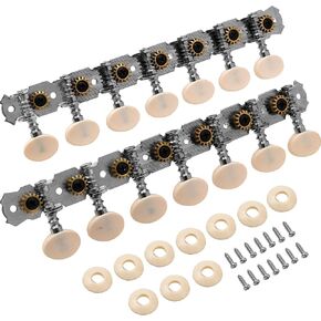 14 String Guitar Metal Tuning Pegs Machine Heads Tuning Keys 7R7L Tuners 1:15 Compatible with 14 String Guitars