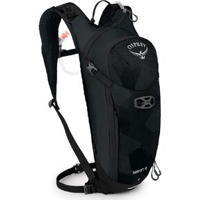 Osprey Siskin 8L Men's Biking Backpack with Hydraulics Reservoir, Obsidian Black