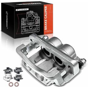 A-Premium Disc Brake Caliper Assembly with Bracket Compatible with Select Ford Models - F-350 Super Duty 2005-2010, F-450 Super Duty 2011 - Front Left Driver Side