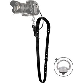 Leather Camera Strap for One Camera - Professional Single Leather Camera Harness for Photographers Quick Release Gear DSLR