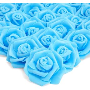 Juvale 100 Pack White Artificial Flowers, Bulk Stemless Fake Foam Roses for Wedding, Decorations, Bouquets (3 in)