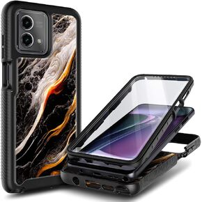NZND Designed for Motorola Moto G Stylus 5G (2023) Case with [Built-in Screen Protector], Full-Body Protective Shockproof Rugged Bumper Cover, Impact Resist Durable Phone Case (Sapphire)