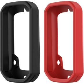 ECSEM Case for Bryton Rider 320 Cover Protector Case Soft Silicone Cover Shell for Bryton Rider 430 320 (Black+Red)