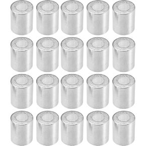 uxcell 20pcs Car Aluminum Cylindrical Air Conditioner Pipe Joint Fitting Sleeve 14mm 24mm Hole Dia