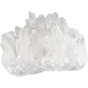 mookaitedecor Titanium Coated Natural Rock Crystal Cluster Geode Stone Specimen, Red