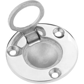 Mtsooning Flush Pull Latch, 1.97" Stainless Steel Boat Slam Hatch Lifting Round Ring Handle for Marine Deck Hatch Boat Cabinet Door Locker Recessed Pull Lift Hardware