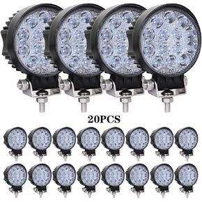 20PCS 42W Led Work Light, Led Light Pods, Flood Round Lights Off-Road Lights Led Lights Fit for Trucks Off-Road Vehicle ATV SUV UTV 4WD Boat Tractor/Spot