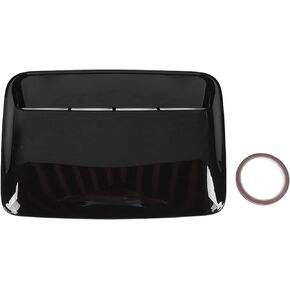 Aramox Bonnet Scoop Cover, ABS Carbon Fiber Hood Scoop Cover Universal for Automobile Modification Replacement(Glossy Black)