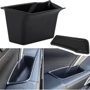 Inner Door Armrest Storage Box Tray For Chevrolet Corvette C7 Z06 Z51 ZR1 Stingray Grand Sport 2014 2015 2016 2017 2018 2019 Interior Accessories Front Door Side Handle Pocket Organizer Black
