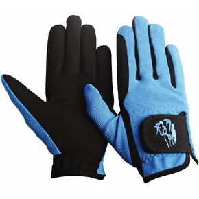 TuffRider Children's Performance Gloves (Sky Blue, S)