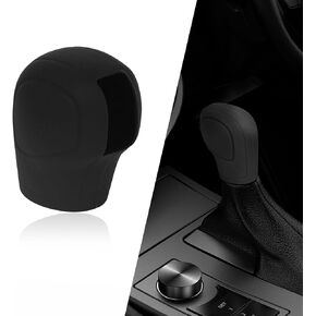 Car Gear Shift Knob Cover, Gear Shift Knob Cover Car Protect Accessories, Silicone Automatic Gear Shift Knob Cover, Anti-Slip Auto Knob Gear Stick Protector for Car SUV Truck (Black)