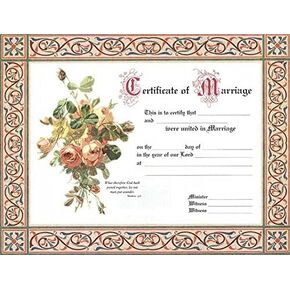 B & H Publishing Certificate of Marriage ( 6 per package)