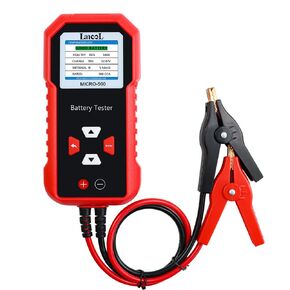 Micro 500 Car Battery Tester, 12V Lithium Battery Test 40-3000 CCA Cranking System Test Digital Lead Acid Battery Analyzer Automotive Alternator Tester LED Display