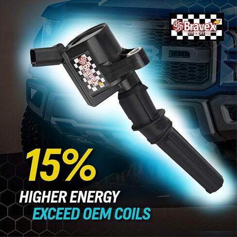 ملفات إشعال عالية الطاقة للغاية لسيارة Ford F-150 F-250 F-350 4.6L 5.4L V8 DG508 DG457 DG472 DG491 Crown Victoria Expedition Mustang Lincoln Mercury مجموعة من 8 (15% المزيد من الطاقة) in Kuwait