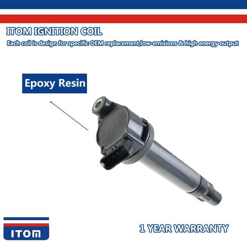 6 قطعة ITOM ملف الإشعال T1115 JTO2893 UF430 UF-430 90919-02246 9091902246 UF506 UF-506 C1452 متوافق مع لكزس RX330 تويوتا كامري سيينا سولارا 3.3 V6 in Kuwait