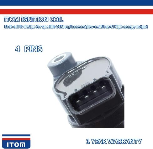 6 قطعة ITOM ملف الإشعال T1115 JTO2893 UF430 UF-430 90919-02246 9091902246 UF506 UF-506 C1452 متوافق مع لكزس RX330 تويوتا كامري سيينا سولارا 3.3 V6 in Kuwait