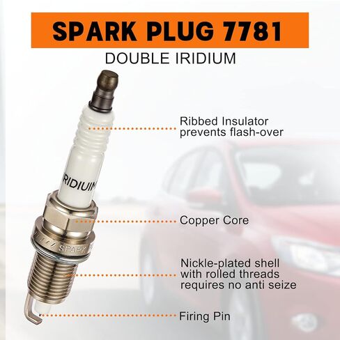 UF502 Ignition Coil Packs & 7781 Spark Plugs Set Of 6 Compatible With Dodge Chrysler Volkswagen Avenger Challenger Charger Journey 300 Sebring Pacifica Town & Country Routan, 3.5L 4.0L V6 in Saudi Arabia