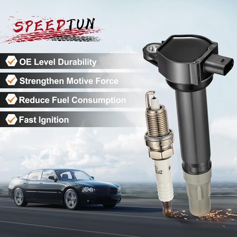 UF502 Ignition Coil Packs & 7781 Spark Plugs Set Of 6 Compatible With Dodge Chrysler Volkswagen Avenger Challenger Charger Journey 300 Sebring Pacifica Town & Country Routan, 3.5L 4.0L V6 in Saudi Arabia