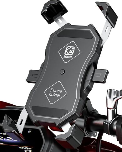 BRCOVAN Motorcycle Phone Mount, Bike Phone Holder, with Aluminum Alloy Handlebar Mounting Base, One Hand Operation, ATV Bicycle Scooter Cell Phone Holder for 4''-6.9'' Mobile Phone in Saudi Arabia