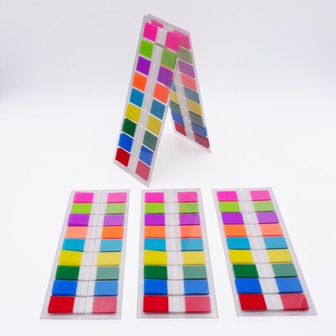 علامات تبويب الملاحظات اللاصقة، 1060 قطعة علامات تبويب ملفات قابلة للكتابة وتغيير موضعها لقراءة الملاحظات والكتب وتصنيف الملفات، 13 لونًا وحجمين (1 × 1.65 بوصة و0.47 × 1.73 بوصة) (بوصة، 1 × 1.65) in Kuwait