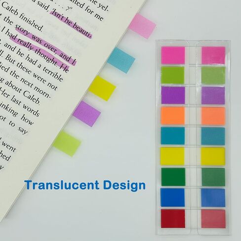 علامات تبويب الملاحظات اللاصقة، 1060 قطعة علامات تبويب ملفات قابلة للكتابة وتغيير موضعها لقراءة الملاحظات والكتب وتصنيف الملفات، 13 لونًا وحجمين (1 × 1.65 بوصة و0.47 × 1.73 بوصة) (بوصة، 1 × 1.65) in Kuwait