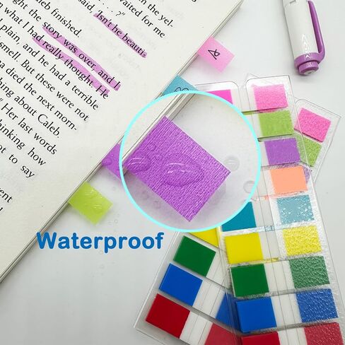 علامات تبويب الملاحظات اللاصقة، 1060 قطعة علامات تبويب ملفات قابلة للكتابة وتغيير موضعها لقراءة الملاحظات والكتب وتصنيف الملفات، 13 لونًا وحجمين (1 × 1.65 بوصة و0.47 × 1.73 بوصة) (بوصة، 1 × 1.65) in Kuwait