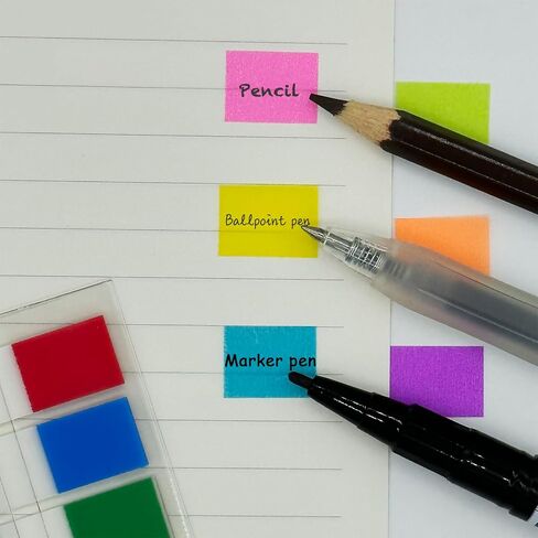 علامات تبويب الملاحظات اللاصقة، 1060 قطعة علامات تبويب ملفات قابلة للكتابة وتغيير موضعها لقراءة الملاحظات والكتب وتصنيف الملفات، 13 لونًا وحجمين (1 × 1.65 بوصة و0.47 × 1.73 بوصة) (بوصة، 1 × 1.65) in Kuwait