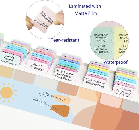 علامات التبويب FAR AIM 2024 و2023، متوافقة مع الطيار الخاص (بدون كتاب)، تتضمن علامات التبويب Far/Aim 64 علامة تبويب و16 علامة تبويب فارغة، وعلامات تبويب مغلفة وملونة مقاومة للتمزق مع إشارة مرجعية وقالب موضع in Kuwait