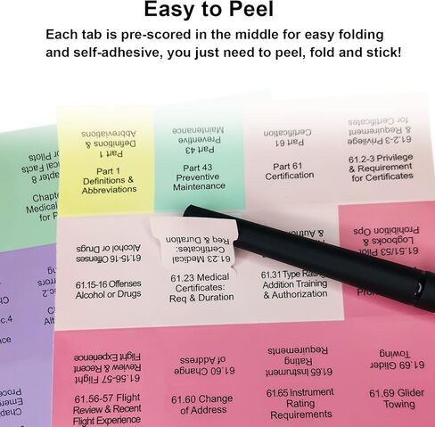 علامات التبويب FAR AIM 2024 و2023، متوافقة مع الطيار الخاص (بدون كتاب)، تتضمن علامات التبويب Far/Aim 64 علامة تبويب و16 علامة تبويب فارغة، وعلامات تبويب مغلفة وملونة مقاومة للتمزق مع إشارة مرجعية وقالب موضع in Kuwait