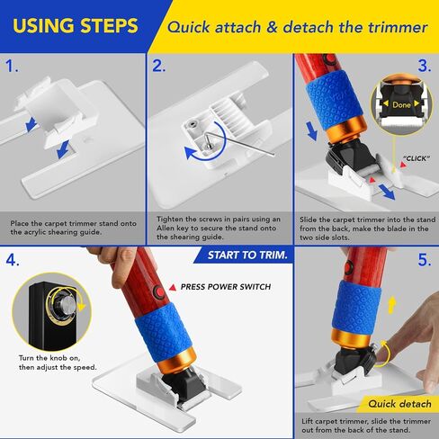 Acrylic Shearing Guide for Carpet Trimmer for Rug Tufting Keep Carpet Surface Uniform Suitable for Carpet Trimmer (Carpet Trimmer Pictured is NOT Included) in Saudi Arabia