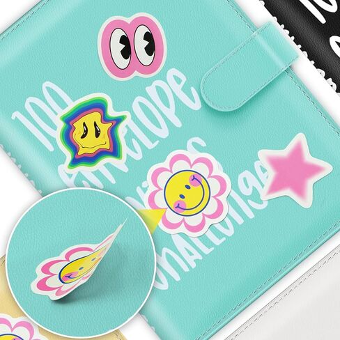 مجلد تحدي 100 ظرف، طريقة سهلة وممتعة لتوفير 5050 دولارًا أمريكيًا، كتاب مخطط الميزانية لمخطط الميزانية وتوفير المال (وردي) in Kuwait