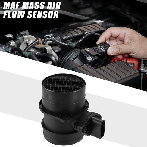 MAF Sensor Assembly No.0280217529 MAF Mass Air Flow Sensor for Volkswagen Golf 1999-2005 Plastic Black in Saudi Arabia