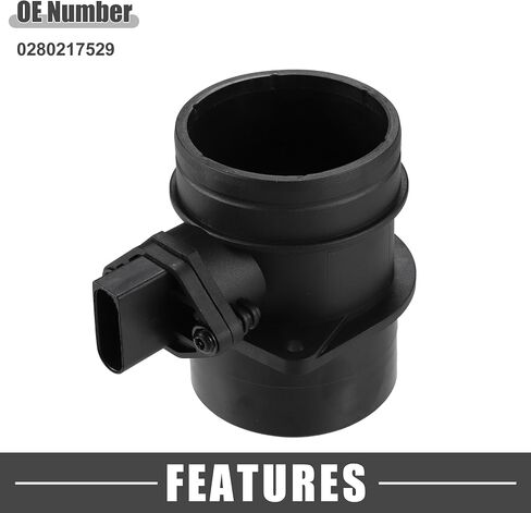 MAF Sensor Assembly No.0280217529 MAF Mass Air Flow Sensor for Volkswagen Golf 1999-2005 Plastic Black in Saudi Arabia