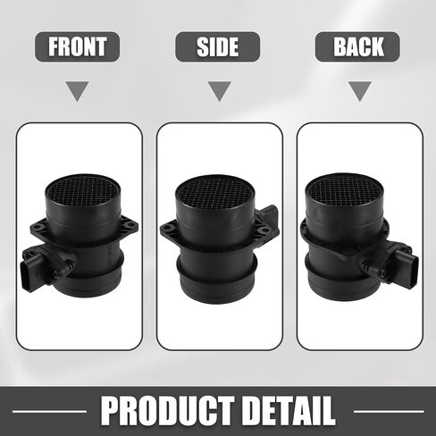 MAF Sensor Assembly No.0280217529 MAF Mass Air Flow Sensor for Volkswagen Golf 1999-2005 Plastic Black in Saudi Arabia