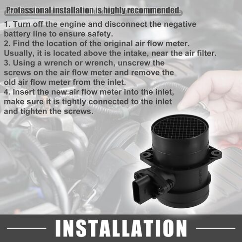 MAF Sensor Assembly No.0280217529 MAF Mass Air Flow Sensor for Volkswagen Golf 1999-2005 Plastic Black in Saudi Arabia