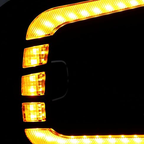 ضوء الجري النهاري LED الأمامي من MotorFansClub مناسب لسيارة Honda Civic 11th Gen 4-Door Sedan 2021 2022 2023 2 لون كهرماني أبيض لـ DRL ومصباح إشارة الانعطاف in Saudi Arabia