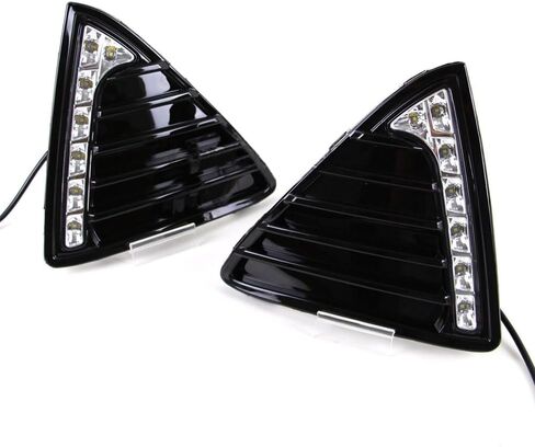 LED DRL for Ford Focus 2012 2013 2014 Daytime Running Light Fog Lamp Front Lower Bumper Grille Bezel with Turn Signal in Saudi Arabia