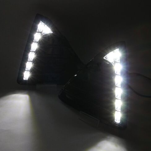 LED DRL for Ford Focus 2012 2013 2014 Daytime Running Light Fog Lamp Front Lower Bumper Grille Bezel with Turn Signal in Saudi Arabia