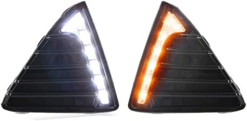 LED DRL for Ford Focus 2012 2013 2014 Daytime Running Light Fog Lamp Front Lower Bumper Grille Bezel with Turn Signal in Saudi Arabia