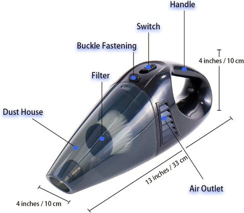 Car Vacuum Cleaner,Updated Version Handheld Vacuum Cleaner for Car with 16.4FT Cable Portable Vacuum Cleaner,Auto Accessories Kit for Detailing and Cleaning Car Interior in Saudi Arabia
