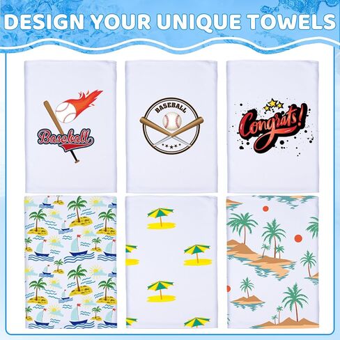 54 Pcs Sublimation Cooling Towels 40 x 12 Inch Soft White Polyester Blank Cooling Towels Bulk Chilly Yoga Towel Microfiber Gym Towels Workout Towel for Face Neck Running Gym Golf Yoga (54PCS) in Saudi Arabia